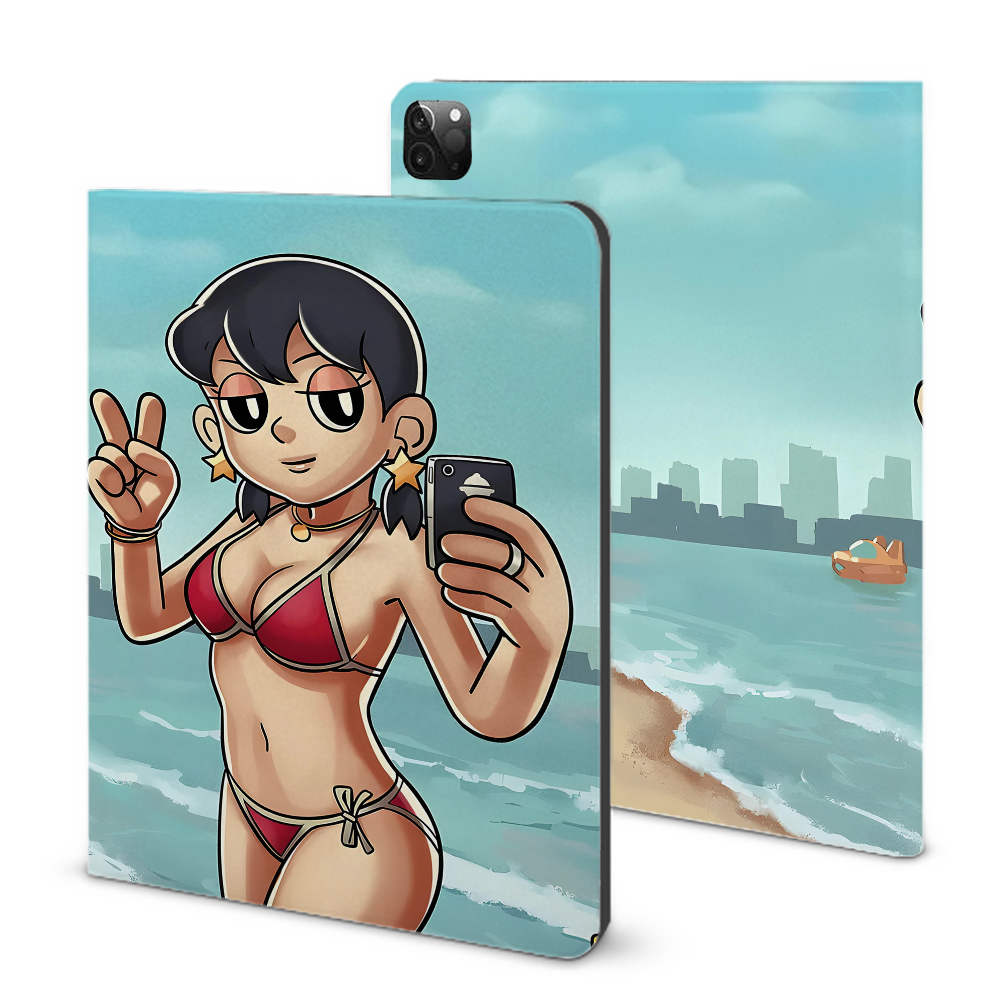 （画像用） ドラえもん Doraemon IPadケース ペンホルダー付き ブックスタイルデザイン